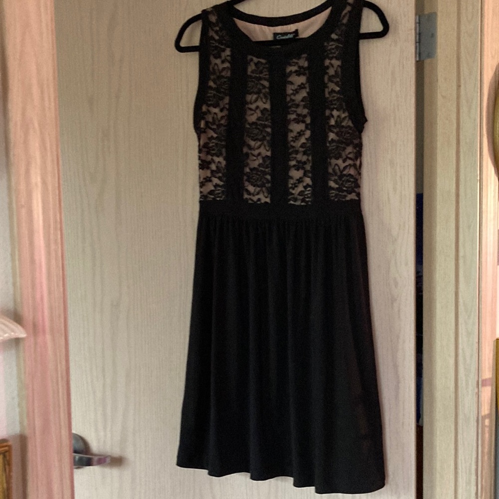 Black lace top woman’s large dress